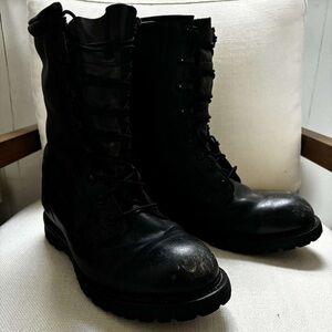 Black combat boots